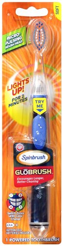 ARM & HAMMER Spinbrush Glōbrush Powered Toothbrush, 1 Count