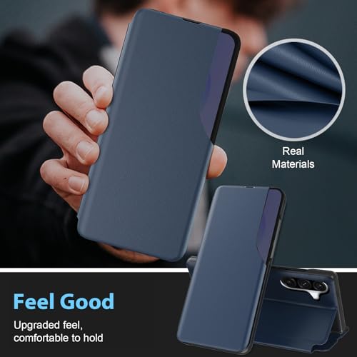 Étui protection Samsung Galaxy A36 rabat cuir bleu résistant