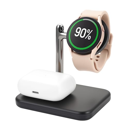 ELUTENG Galaxy Watch �[�d�� �X�^���h Samsung Galaxy Watch 8/7/6/5/4/3/Active2��p �M�����N�V�[�E�H�b�` �[�d�� ���C�z�� �p�x�����\ AirPods Pro/3/2�Ή� Type-C�P�[�u��