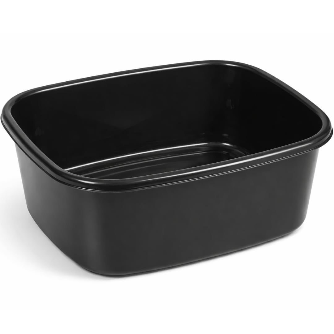 Bol vaisselle rectangulaire évier encombré solution plastique noir 38cm LUCY