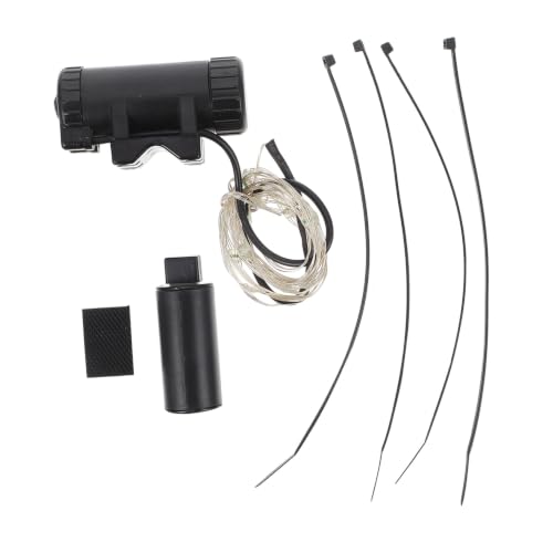Luz de radios de bicicleta recargable ABS con batería de 900mah y cable negro
