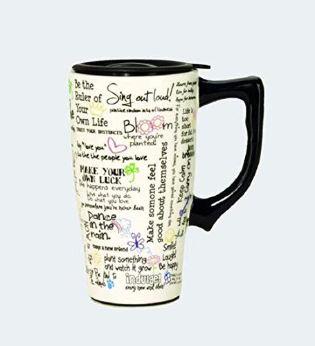 Vaso de viaje cerámico Spoontiques 18 onzas miniatura 1