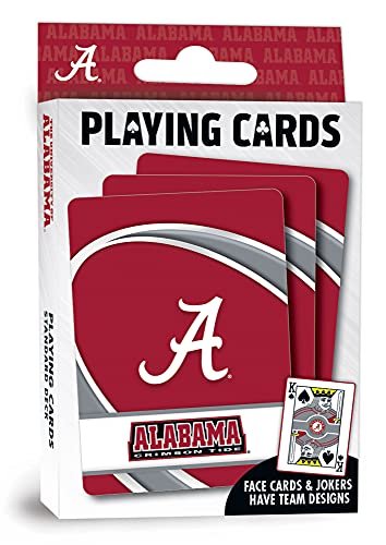 Image of Masterpieces NCAA Alabama Crimson Tide, Playing Cards - Premium Quality, Educational, and Fun Activity for Kids and Families - Great Gift Idea for Holidays, Birthdays, and Everyday Playtime