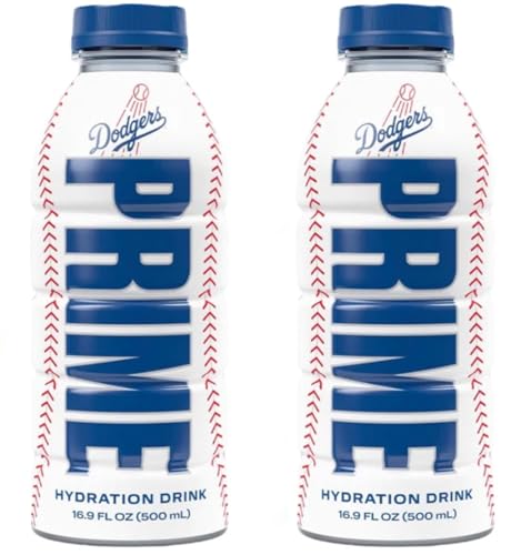 Blissify Prime Hydration Sports Drink (Pack Of 2) - Limited Flavour - By Logan Paul & Ksi - Los Angeles (La) Dodgers - 2 X 500Ml Bottle, Clear