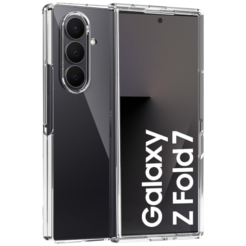 Locofun Clear Hülle für Samsung Galaxy Z Fold 7 / Z Fold7, Superdünn Slim Handyhülle, Anti-Gelb Kratzfest PC Schutzhülle, Crystal Transparent Cover Hülle