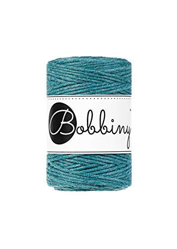 Bobbiny Corde Macramé Peignée Baby 1,5mm (Teal) 100m