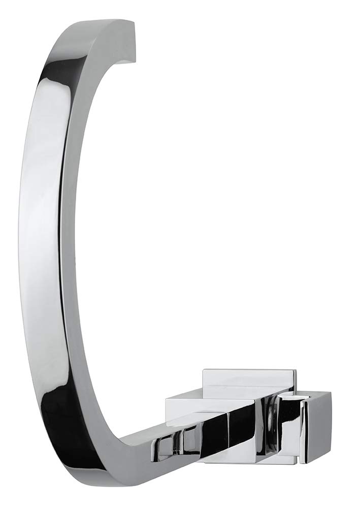 Paini - Grifo mezclador monomando cocina fregadero, cuadrado lateral, cromado, palanca lateral orientable, diseño moderno, íntegramente fabricado y fabricado en Italia