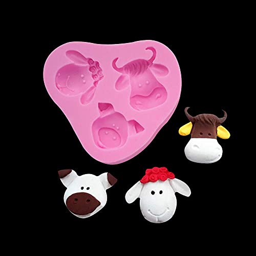 Wyd 3D Animal Milk Cow Sheep Pig Silicone Mold Cake Mold Decoration Baking Tool Handmade Soap Chocolate Fudge Molds #TOP2