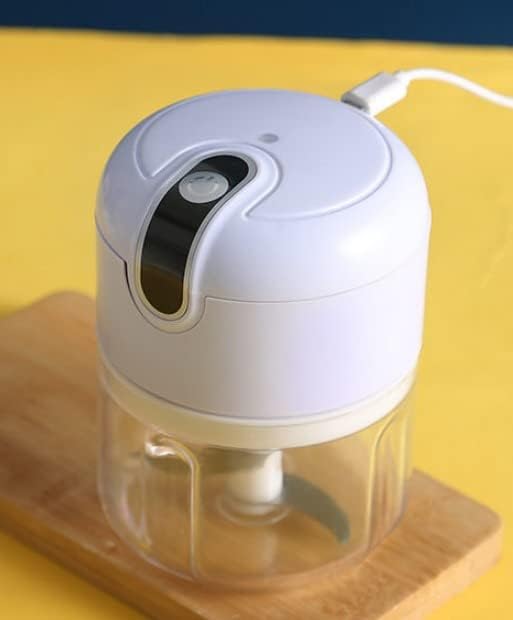 Electric Mini Garlic Chopper, USB Rechargeable Portable Electric Food Chopper, 250ML Wireless Small Food Processor for Chopping Garlic, Ginger, Chili, Minced Meat, Onion, Etc Kitchen Tools-White