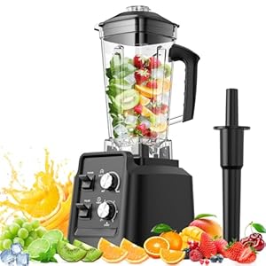 Blenders for Kitchen, Smoothie Blender, Professional Countertop Blender for Smoothies, 1800 Peak Watts, 68 Oz Large Capacity, for Ice Crush, Frozen Drinks, Black
