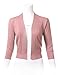 Women's Classic 3/4 Sleeve Open Front Cropped Cardigans (S-3XL) XL Dustypink