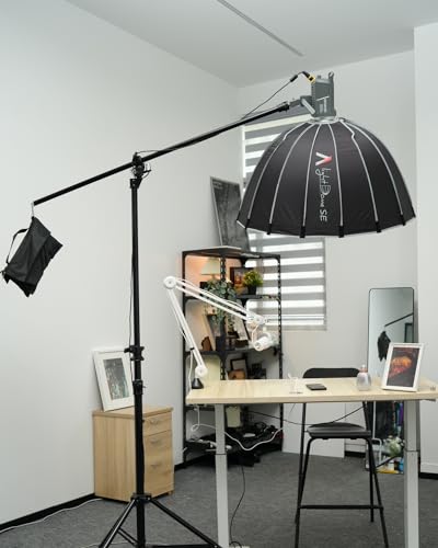 Amaran Aluminum Light Stand, 9.2ft/2.8m Adjustable Photography Stand with Boom Arm,Sandbag, 1/4" Screw for Softbox, Studio Light, Flash, Umbrella, Ring Light,Camera, Max Load 5kg