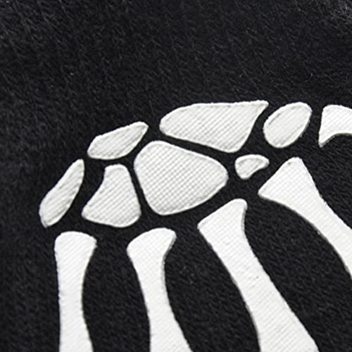 Bonwuno Luvas de esqueleto fluorescente para crianças sem dedos, acessórios de festa de Halloween pa