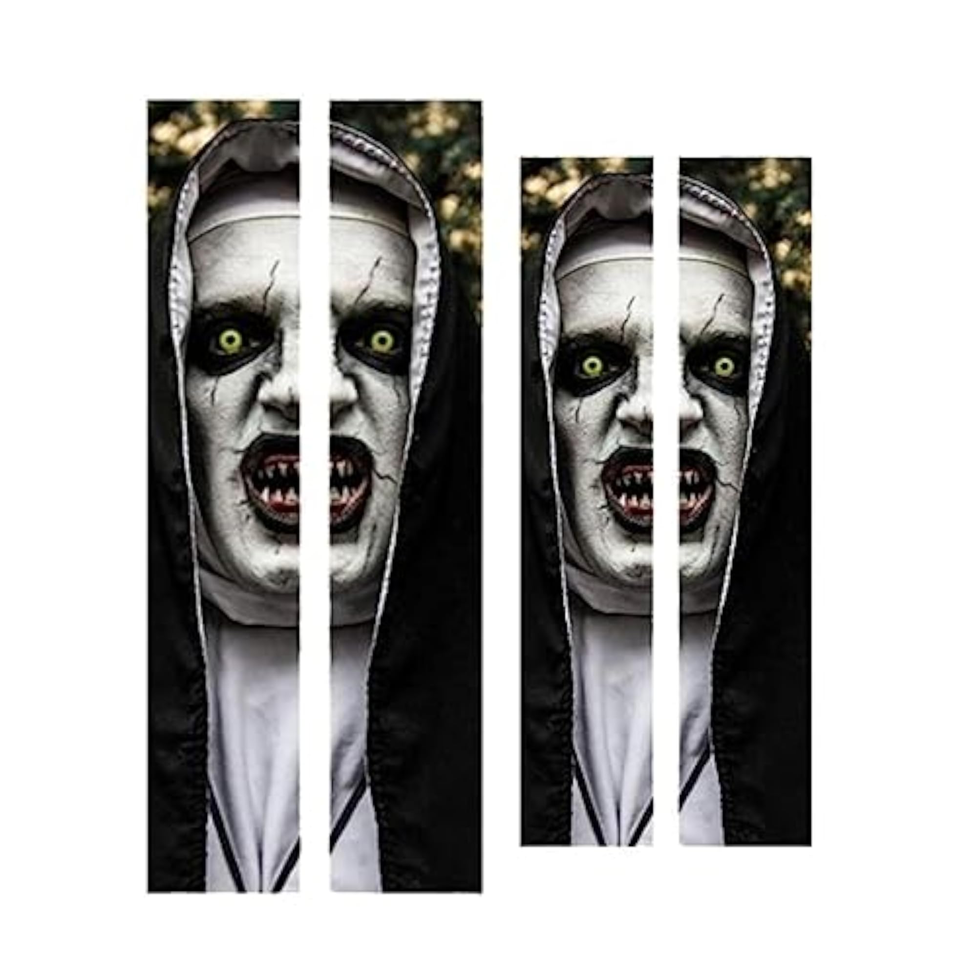 4pcs 3D Nun Door Stickers Door Terror for Bar