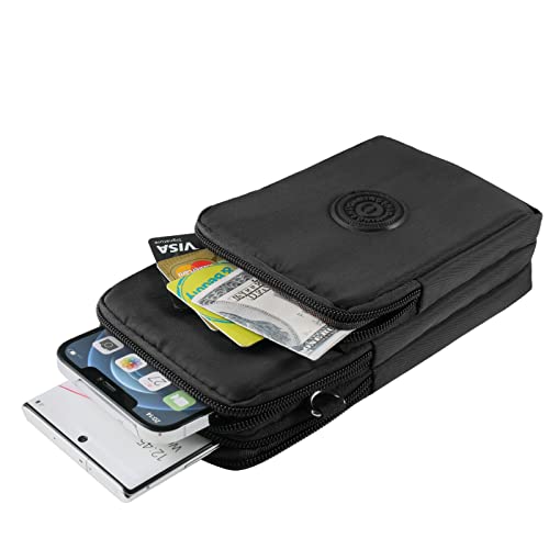 Cell Phone Purse Holder Armband Cross-Body Bag Wallet For Samsung Galaxy S23 Ultra S22 Ultra S21 S20 Plus A03S A12 A14 A23 A53 Moto G Power Stylus G Pure Iphone 14 Plus Google Pixel 7 6 Pro (L, Black) #TOP2