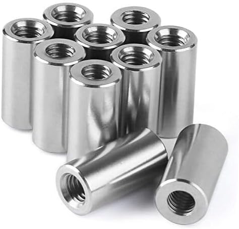 M8 Round Connector Nuts, 304 Stainless Steel Coupling Nut 40mm/1.58 inch
