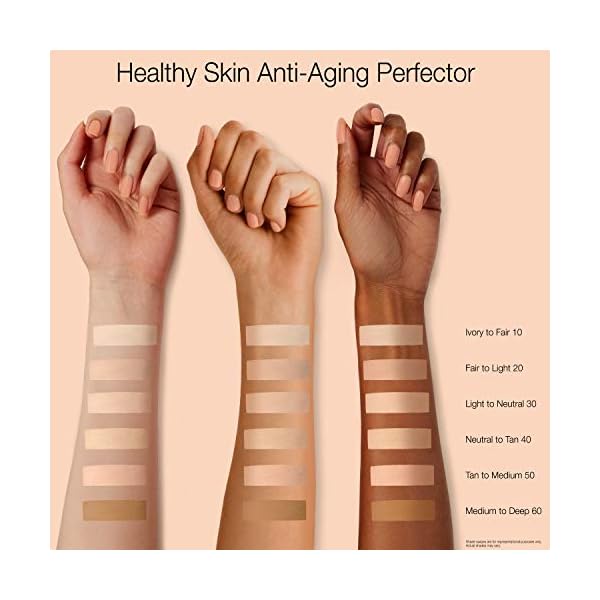 Neutrogena Healthy Skin Anti-Aging Perfector Tinted Facial Moisturizer and Retinol Treatment with Broad Spectrum SPF 20 Sunscreen with Titanium Dioxide, 10 Ivory to Fair, 1 fl. oz