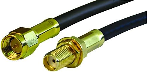 RF / Coaxial Cable Assembly, SMA Bulkhead Jack, SMA Straight Plug, RG58/U, 50 ohm, 4 ft, 1.2 m