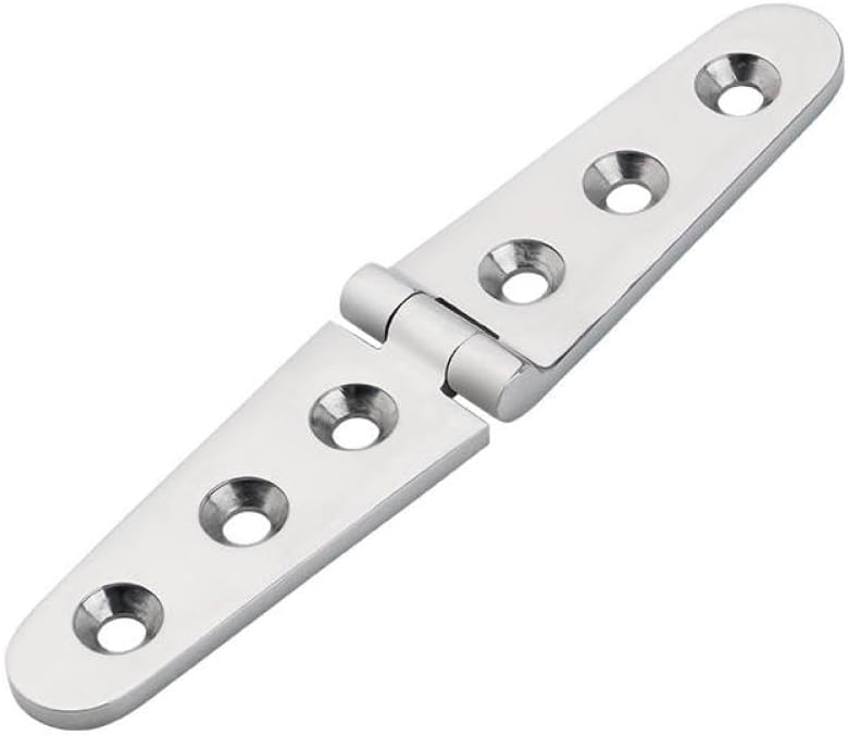 8pcs 30x152mm Stainless Steel 316 Door Strap Hinge with 6 Holes Mirror Polish Marine Boat Hardware Casting