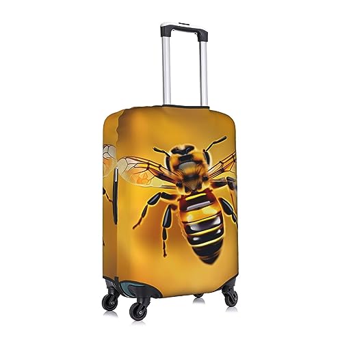 Honey-Bee Print Luggage Cover Washable Suitcase Anti-Scratch Suitcase Cover Protective Cover Fits 18-32 Inch3
