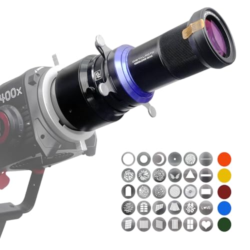 Snoot optique Bowens pour Aputure Amaran et Godox avec 31 gobos