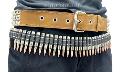 Metal Bullet Belt M16 .223 Copper Silver Black X Link Punk Goth Thrash Rock USA3
