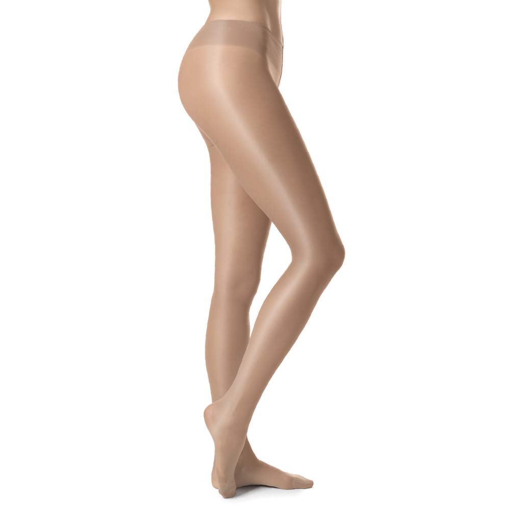 REEVE 3 X Pairs Glossy Tights for Women - 15 Denier Fashion tights - Medium Ladies Tights (Natural)