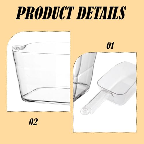 Cubitera de policarbonato transparente y soporte para botellas resistente con asa 3