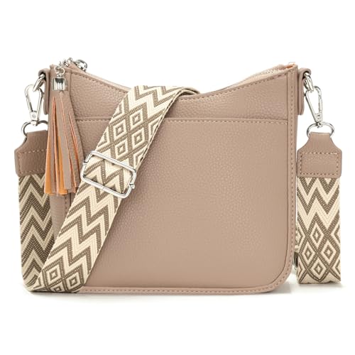 YISUOHOOM Sacs Bandoulière Femme Moyen Petit Sac a Main Femmes Bandoulieres Kaki Mode Elegant Pour Voyage Quotidien Travail École