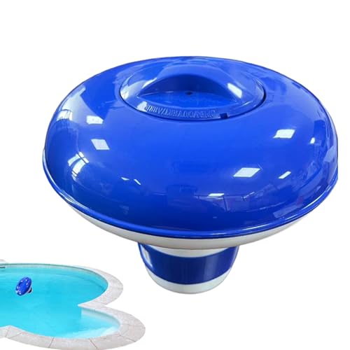 Kezvmhy Flotador de piscina para tabletas de cloro, flotadores de tabletas de piscina, dispensador de cloro flotante para piscinas, dispensador flotante de piscina, dispositivo flotante de cloración