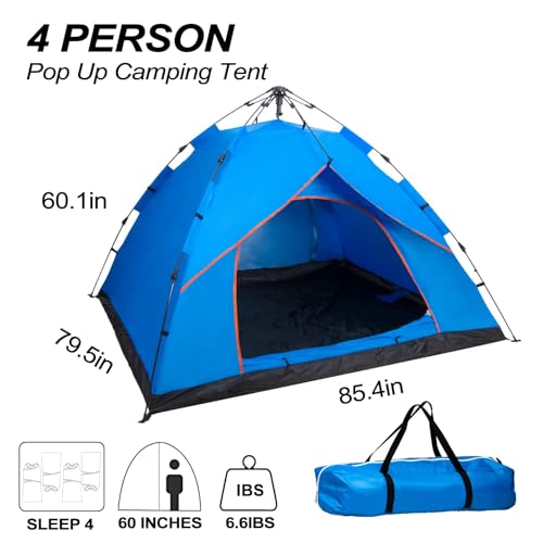 Carpa automática pop up para camping 2 personas miniatura 6