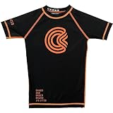 Chaos and Order Kid's Base Label V2 Short Sleeve BJJ Rashguard - Small - Black
