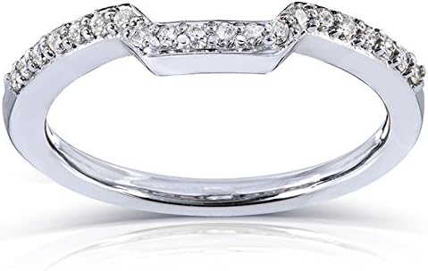 Kobelli Round-cut Contoured Diamond Band 1/6 Carat (ctw) in 14k White Gold