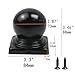 Tsnamay 4Pcs Black Fence Post Caps with Top Ball,Post Caps Ball Dome Deck Post Caps with Screws for Actual 3.15