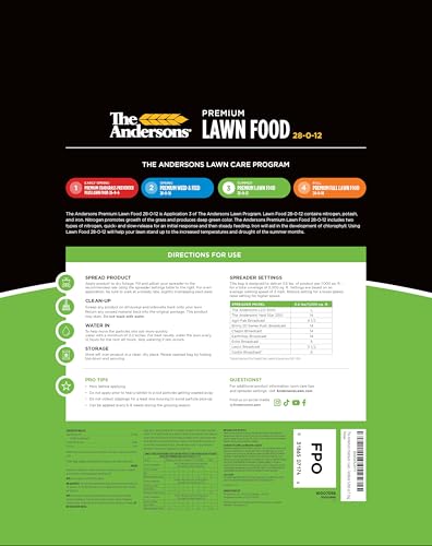 The Andersons Premium Lawn Food 28-0-12 Spring Summer Fertilizer 5,000 sq ft Bag
