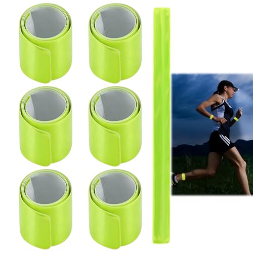 Lot de 6 bandes réfléchissantes pour vélo, pinces à pantalon pour vélo, bande de pantalon pour vélo, pince pour jambe de pantalon vélo, pinces à...