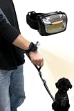 フェザーストア 散歩ライト 犬用 夜散歩用 明るい軽量LED懐中電灯 コンパクトタイプ お散歩グッズ 120ルーメン 予備電池 専用ケース付き 防災 キャンプ 災害 (ブラックtype2)