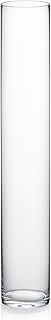 WGVI Quality Thick Weighted Tall Clear Cylinder Glass Vases, 4