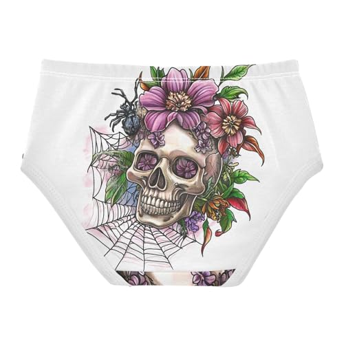 Gothic Skull Spiders Flower Toddler Girls's Underwear 2T 202c10452