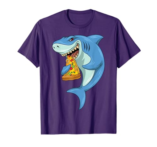 Shark Pizza Shark Eating Pizza Shark And Pizza T-Shirt