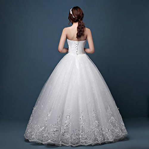 Robe de mariée princesse simple coupe slim grand volume style épuré taille XXL - 3