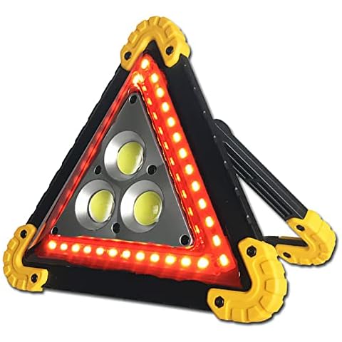 Amhuui USB Rechargeable LED Warning Triangle Cover