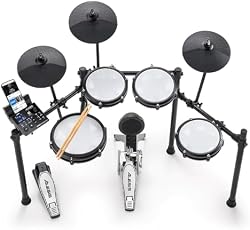 Alesis Nitro Max Kit Eight Piece Electronic Drum Kit with Mesh Heads, Bluetooth