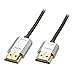 Produktbild LINDY 41675"CROMO Slim HDMI High Speed A/A Kabel 3m mit Ethernet Silber/Gold