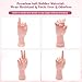 Solaradgy Practice Hand for Acrylic Nails Flexible Bending Nail Practice Hand Training Fake Hand Nail Hand Practice Tools with 100PCS Nail Tips, 120PCS Jelly Double Sided Nail Adhesives and 9PCS Brush
