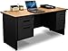PRONTO PCR6024DP/BK:OKPU Double Pedestal Credenza,60x24"