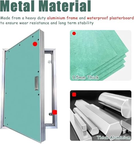 Square Access Panel for Drywall - 750x750mm/32x32in Decorative Inspection Hatch, Durable DIY Service Door, Easy Access for Plumbing Maintenance, Versatile Access Cover