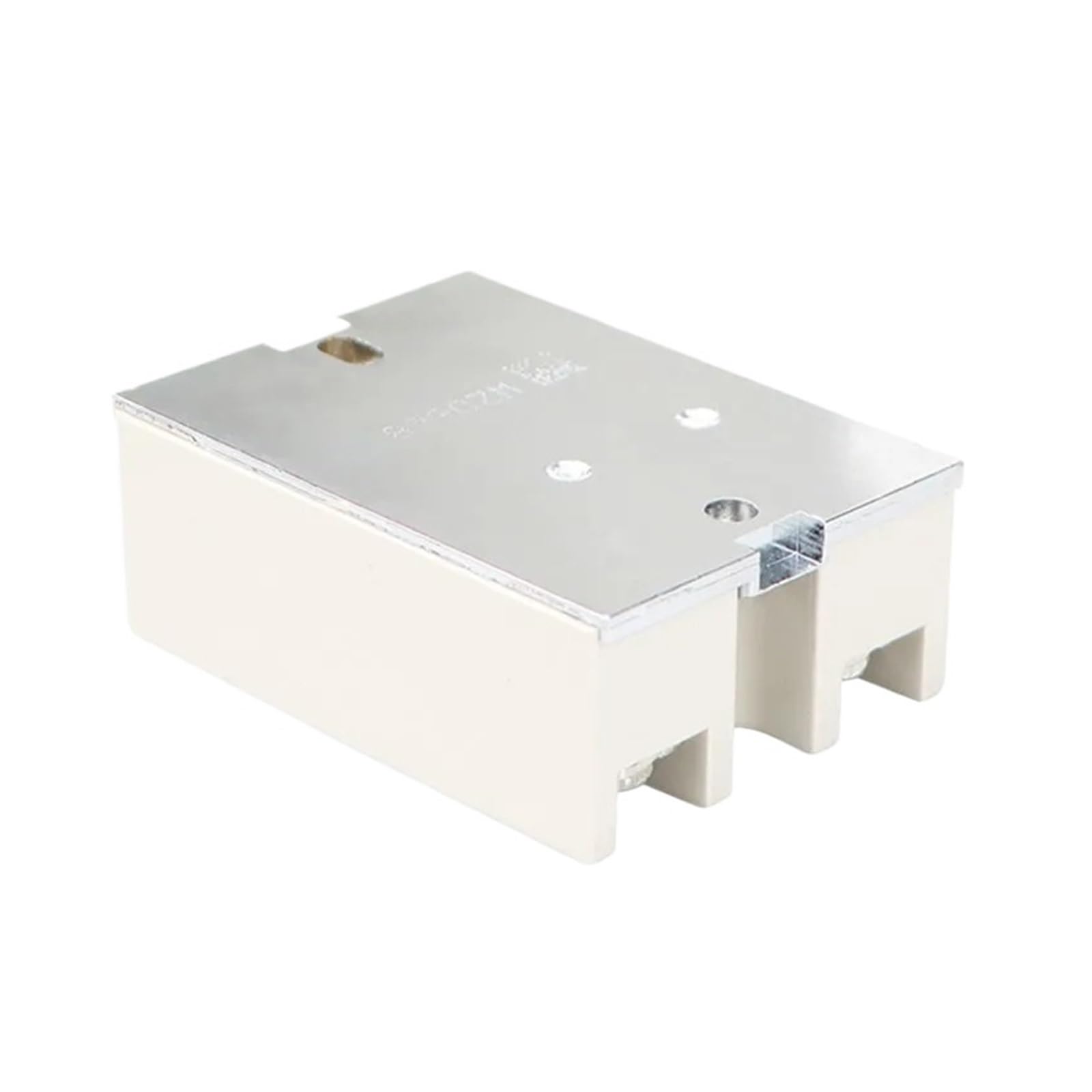 Relè a stato solido CC di controllo CC, modulo relè a stato solido singolo SSR-10DD/25DD/40DD/60DD/80DD/100DD guscio bianco(SSR-Silver Radiator)