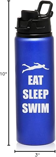 Miniatura 2 de MIP Botella de viaje de agua deportiva de aluminio de 25 oz Comer Dormir Nadar nadador