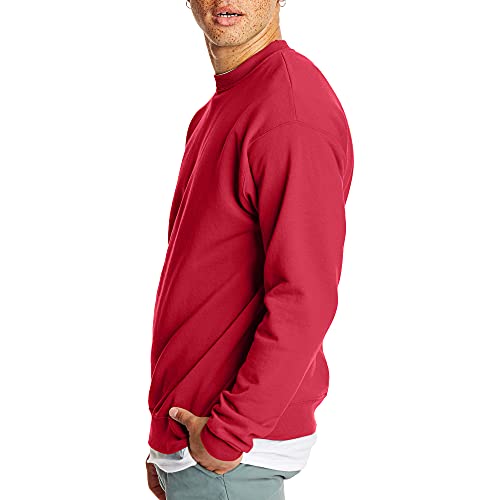 image for Hanes Men's EcoSmart Sweatshirt, Deep Red, Medium, Deep Red - 1 Pack